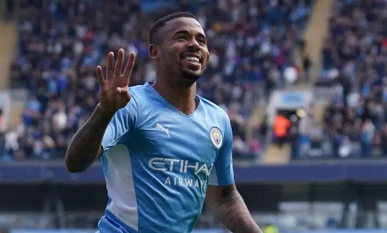Gabriel Jesús al Arsenal: ¿Prosperará el delantero del Manchester City con un tiempo de juego más regular? | Noticias de futbol 1 Gabriel Jesus celebrates his fourth goal against Watford
