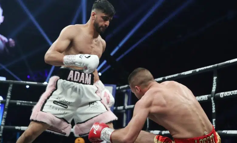 Adam Azim: la estrella en ascenso puede convertirse en campeón mundial en los próximos dos años, dice Johnny Nelson | Noticias de boxeo 1 BEN SHALOM...S BOXXER BREAKTHROUGH PROMOTION .SKYDOME ARENA COVENTRY 25/06/2022.PIC LAWRENCE LUSTIG.VACANT WBC YOUTH INTER-CONTINENTAL SUPER-LIGHTWEIGHT CHAMPIONSHIP.ADAM AZIM v ANTHONY LOFFET