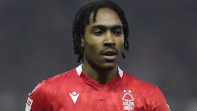 Nottingham Forest's Djed Spence during the Sky Bet Championship match at the City Ground, Nottingham. Picture date: Saturday December 18, 2021.