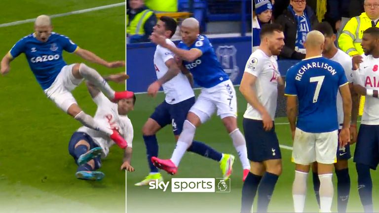 Richarlison: Tottenham adquirirá al delantero del Everton por £ 60 millones | Noticias del centro de transferencia 2 Richarlison contra Romero