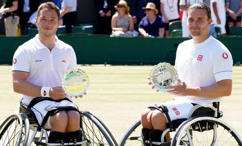 Wimbledon: los británicos Alfie Hewitt y Gordon Reid niegan el undécimo título consecutivo de Grand Slam después de la derrota en la final de dobles en silla de ruedas Noticias de tenis 1 Wimbledon: los británicos Alfie Hewitt y Gordon Reid niegan el undécimo título consecutivo de Grand Slam después de la derrota en la final de dobles en silla de ruedas Noticias de tenis