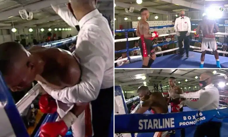 Imágenes aterradoras de boxeador lanzando puño a oponente invisible 1 Imágenes aterradoras de boxeador lanzando puño a oponente invisible