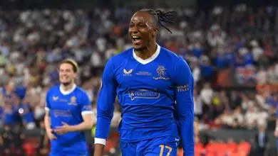 Joe Aribo slotted home to give Rangers the lead