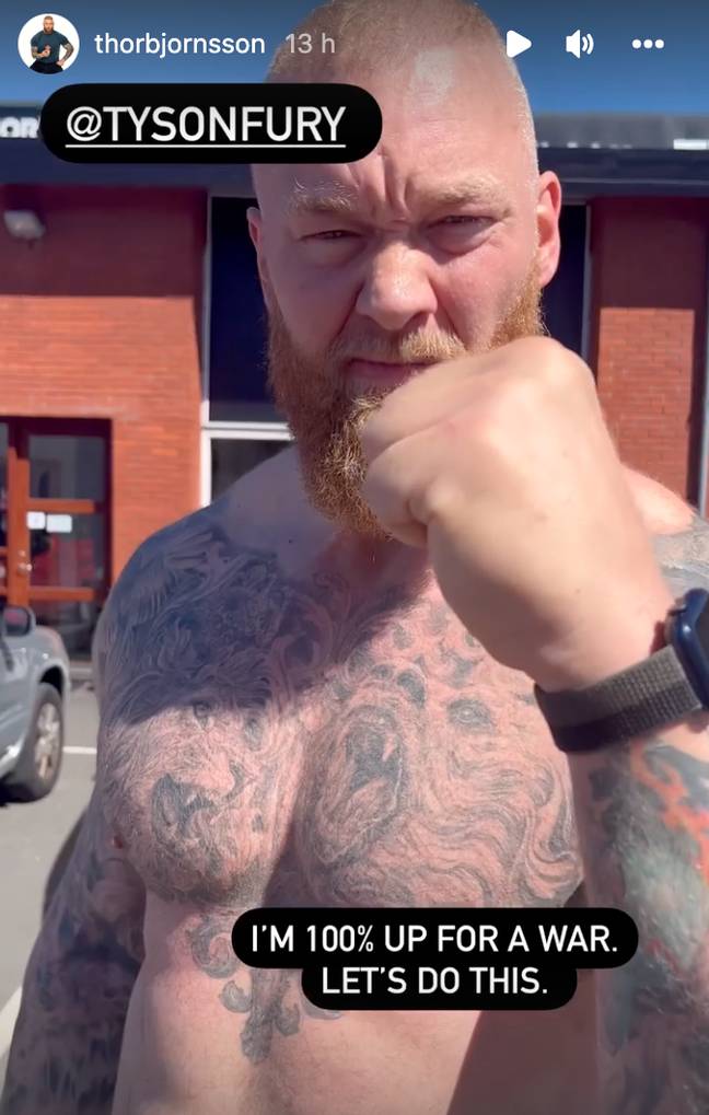 Tyson Fury llama a la estrella de Game of Thrones Hafthor Bjornsson 2 Crédito: Instagram