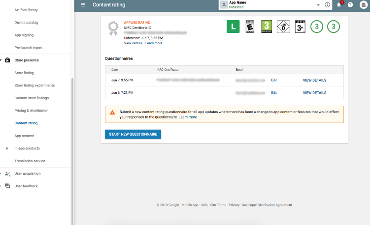 Pautas para publicar su aplicación de Android en Google Play Store 13 Calificación correcta del contenido