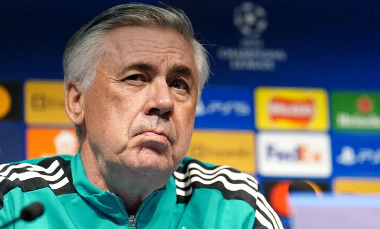 Ancelotti insiste en que el peso de la camiseta del Real Madrid es 'positivo, no negativo' 1 Ancelotti insiste en que el peso de la camiseta del Real Madrid es 'positivo, no negativo'