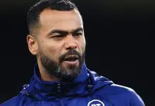 BURNLEY, ENGLAND - NOVEMBER 11: England assistant Ashley Cole looks on during the UEFA European Under-21 Championship Qualifier match between England U21s and Czech Republic U21s on November 11, 2021 in Burnley, United Kingdom. (Photo by Simon Stacpoole/Offside/Offside via Getty Images)