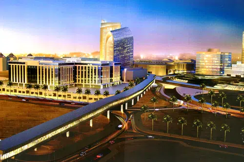 FOTOS: Nuevo paso elevado al deslumbrante Dubai Mall 1 Dubai, pedestrian bridge, urban, architecture, design, Journal Arabia, Land Art Generator Initiative, travel