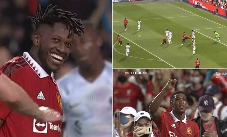 Fred anota un excelente chip en el primer amistoso de pretemporada contra el Liverpool 1 Fred anota un excelente chip en el primer amistoso de pretemporada contra el Liverpool
