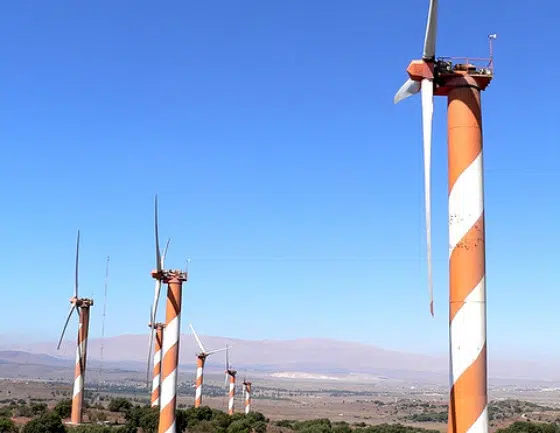 Israel Cleantech Intelligence: parques eólicos y 7 titulares más 1 Golan wind turbines