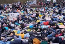 Miles se acuestan en Berlín exigiendo la prohibición del petróleo y el gas rusos