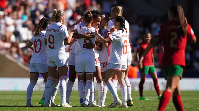 Portugal Femenino 2 - 2 Suiza Femenino 1 Felicidades a Coumba Sow por abrir el marcador para Suiza