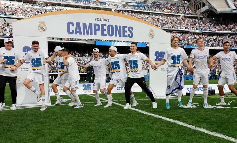 Real Madrid y Rodrygo sellan el título de LaLiga española en dobles 1 Real Madrid y Rodrygo sellan el título de LaLiga española en dobles