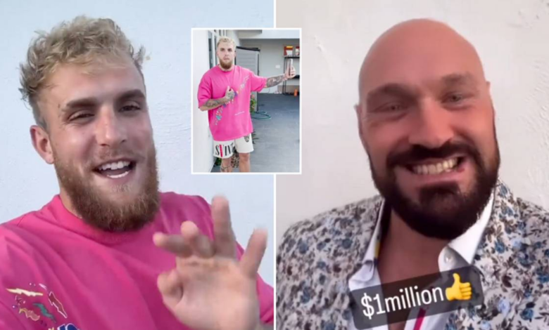 Tyson Fury acepta apostar $ 1 millón con Jack Paul antes de la pelea de Tommy Fury 1 Tyson Fury acepta apostar $ 1 millón con Jack Paul antes de la pelea de Tommy Fury