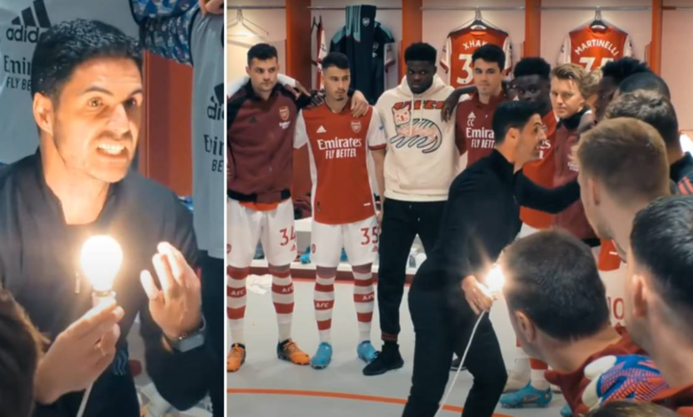 El entrenador del Arsenal, Mikel Arteta, intenta inspirar a sus jugadores con bombillas 1 El entrenador del Arsenal, Mikel Arteta, intenta inspirar a sus jugadores con bombillas