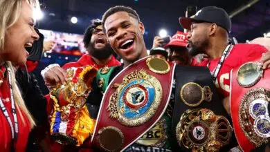 El campeón indiscutible Devin Haney se enfrentará al australiano George Kambozos en la revancha | Noticias del boxeo 18 Haney added Kambosos Jr's WBA, IBF, WBO and The Ring belts to the WBC strap he already held