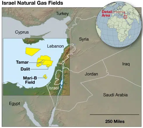 natural gas fields off israel coast