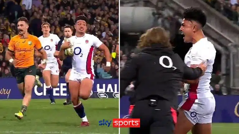 Marcus Smith extiende la ventaja de Inglaterra sobre Australia con un excelente intento de un solo hombre | Video | Ver programa de televisión 1 Sky Sports
