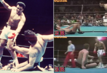 Muhammad Ali compitió en su primer combate de artes marciales mixtas en 1976, y la imagen era salvaje