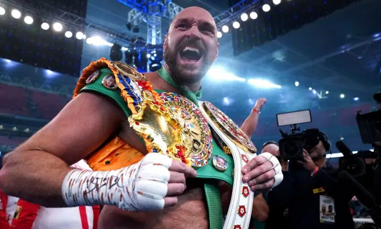 Tyson Fury reitera su retiro del boxeo con una publicación en las redes sociales en su cumpleaños | Noticias del boxeo 1 Tyson Fury celebrates his win at Wembley