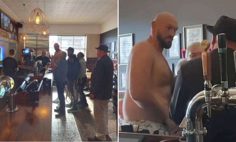 Un Tyson Fury sin camisa entra a Aintree's para tomar una copa y los clientes no lo pueden creer 1 Un Tyson Fury sin camisa entra a Aintree's para tomar una copa y los clientes no lo pueden creer