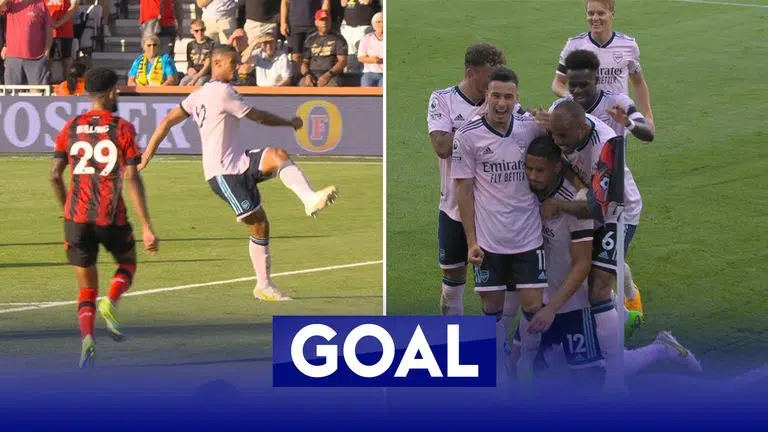 Boca B 0 - 3 Arsenal 1 Saliba marca ante el Bournemouth