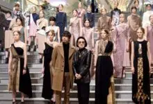 Hanae Mori con sus modelos en la Semana de la Moda de Tokio 2017
