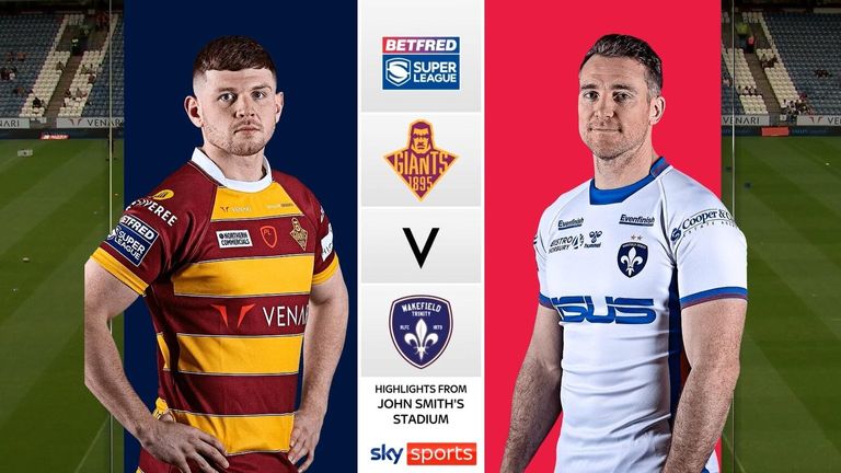 Play-offs de la Premier League: Huddersfield Giants v Salford Red Devils puntos de conversación y noticias del equipo | Noticias de la Unión de Rugby 2 Lo más destacado de la victoria de los Gigantes de Huddersfield sobre Wakefield Trinity en la ronda final de la temporada regular de la Premier League de Betfred.