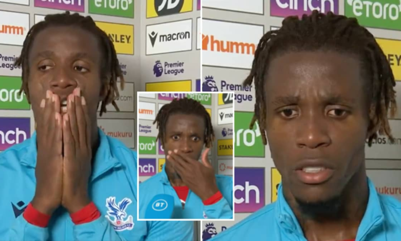 Wilfried Zaha da una entrevista refrescante con un entrenamiento mínimo de medios después del sorteo de Brentford 1 Wilfried Zaha da una entrevista refrescante con un entrenamiento mínimo de medios después del sorteo de Brentford