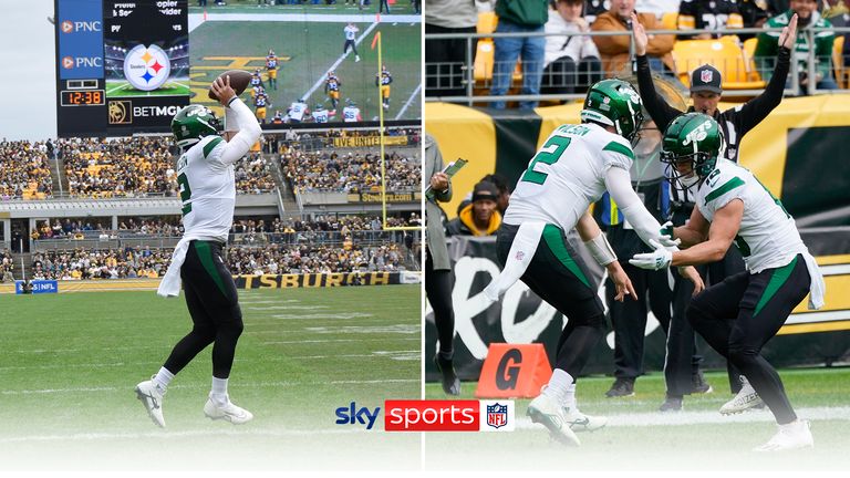Dallas Cowboys @Los Angeles Rams: Draft del juego de la Semana 5 de la NFL en vivo en Sky Sports | Noticias de la NFL 4 El primer touchdown de Zach Wilson de los New York Jets en 2022 se produjo a través de un truco de