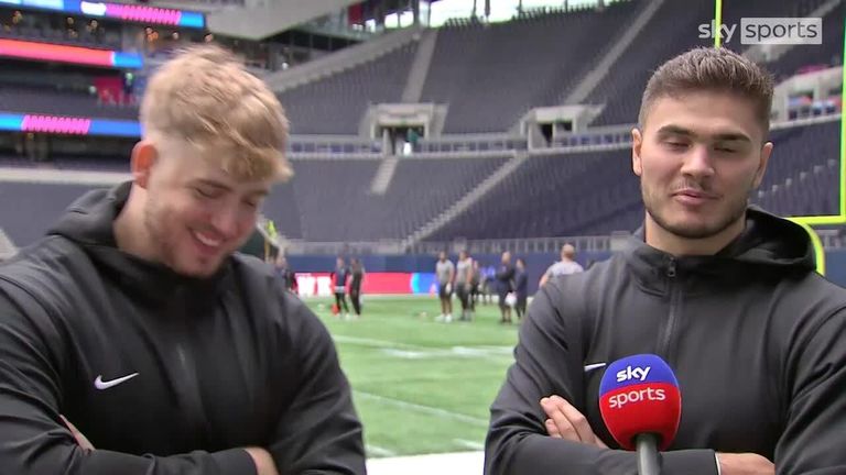Los candidatos de la NFL persiguen sus sueños en el Tottenham Hotspur Stadium en 2022 Noticias de la NFL 7 Los alemanes Leander Wiegand y Flamur Simon hablan sobre competir en el NFL Combined International 2022.