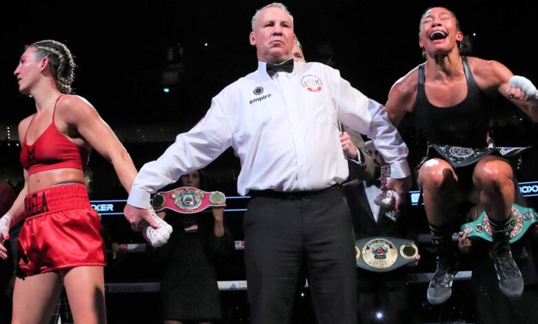 Mikaela Mayer pide la revancha o el choque de Katie Taylor después de la derrota por decisión dividida ante Alycia Baumgardner | 'Creo que lo haré' | Noticias del boxeo 1 Mikaela Mayer pide la revancha o el choque de Katie Taylor después de la derrota por decisión dividida ante Alycia Baumgardner | 'Creo que lo haré' | Noticias del boxeo