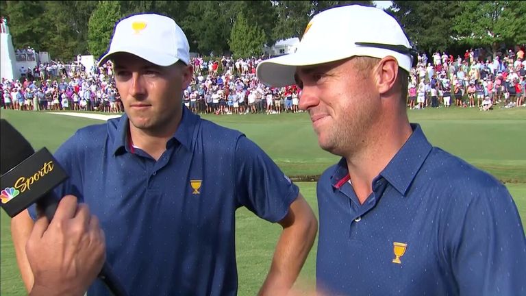 Presidents Cup 2022: ¿una nueva era para los equipos internacionales?Principal historia de la victoria del equipo de EE. UU. | Noticias de golf 8 Jordan Spieth y Justin Thomas derrotan a Hideki Matsuyama y Taylor Pendrith en el Juego 3 de la Presidents Cup, cuatro goles