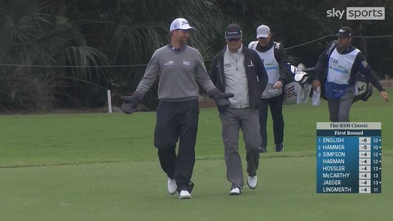 RSM Classic: Cole Hammer toma la delantera en la primera ronda con nueve birdies | Noticias de golf 3 Webb Simpson logra un ace en el tercer hoyo par 3 en la primera ronda del Georgia RSM Classic