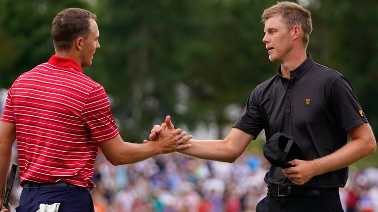 Jordan Spieth respalda al equipo de EE. UU. para ganar la Ryder Cup en Roma después de la reciente victoria de la Presidents Cup noticias de golf 3 Jordan Spieth vence a Cam Smith en singles dominicales en Quail Hollow