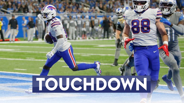 Neil Reynolds: Trevor Lawrence continúa para Jaguars y Russell Wilson vs. Broncos | Noticias NFL 6 Josh Allen encontró al receptor abierto Stefon Diggs para un touchdown, lo que le dio a los Buffalo Bills una ventaja sobre los Detroit Lions al final del Día de Acción de Gracias.