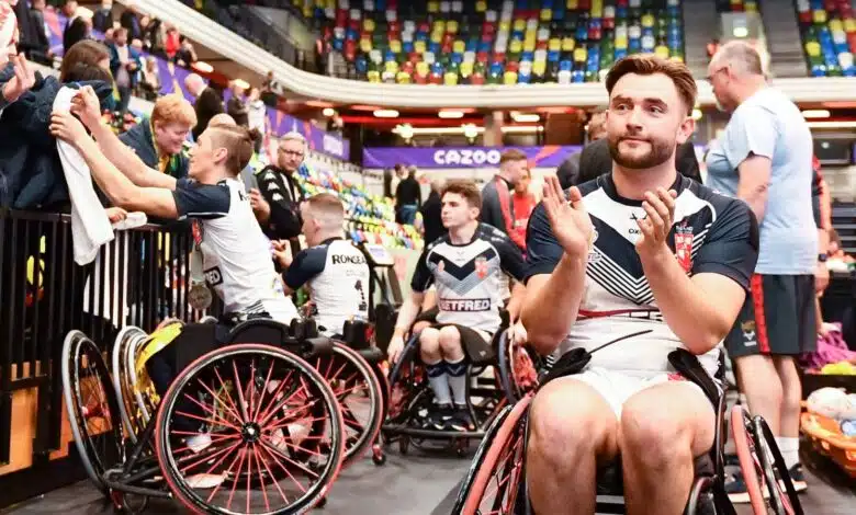 Copa Mundial de la Liga de Rugby: Joe Coyd elogia la reacción 'extraordinaria' de la estrella de silla de ruedas de Inglaterra al escenario | Noticias de la Liga de Rugby 1 Copa Mundial de la Liga de Rugby: Joe Coyd elogia la reacción 'extraordinaria' de la estrella de silla de ruedas de Inglaterra al escenario | Noticias de la Liga de Rugby