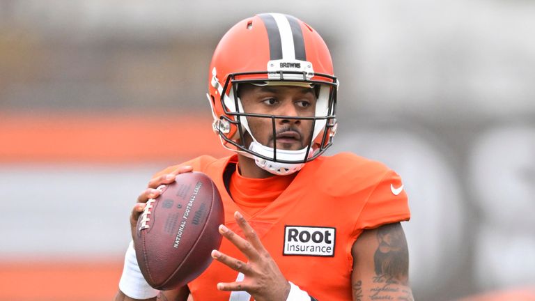 Deshaun Watson: el mariscal de campo de los Cleveland Browns se niega a admitir remordimiento por el regreso de la suspensión de 11 juegos | Noticias de la NFL 5 Sky Sports NFL Teams analiza el regreso del mariscal de campo de los Cleveland Browns, Deshaun Watson, luego de ser suspendido por 11 juegos por acusaciones de conducta sexual inapropiada.Watson niega haber actuado mal