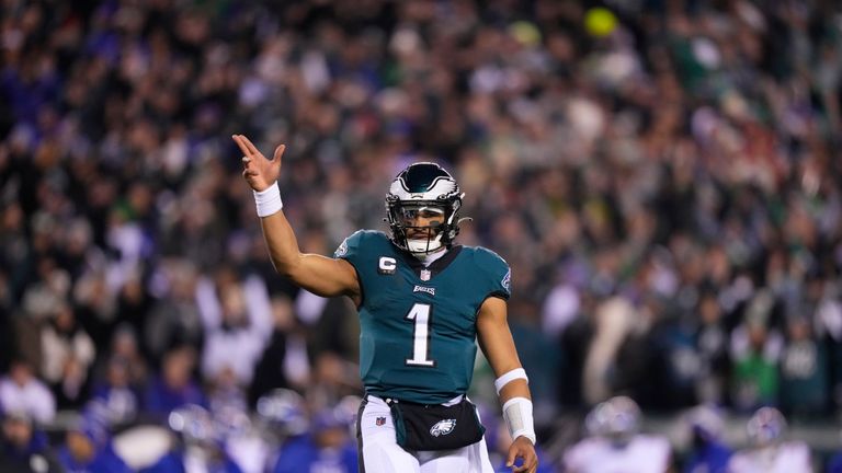 Philadelphia Eagles venció a los New York Giants 38-7 en la ronda divisional, reserva el juego por el título de la NFC en casa | Noticias de la NFL 7 El ex gigante de Nueva York James Bradbury hace una intercepción sensacional sobre Daniel Jones al final del primer cuarto