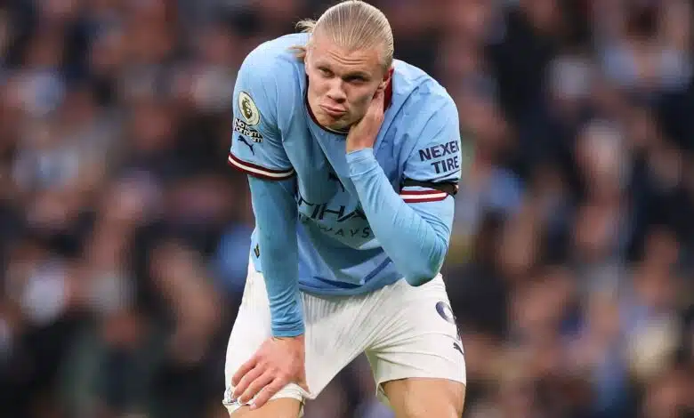 Erling Haaland: el delantero del Man City fue sustituido en el descanso con aparente lesión | Noticias de futbol 1 Erling Haaland: el delantero del Man City fue sustituido en el descanso con aparente lesión | Noticias de futbol