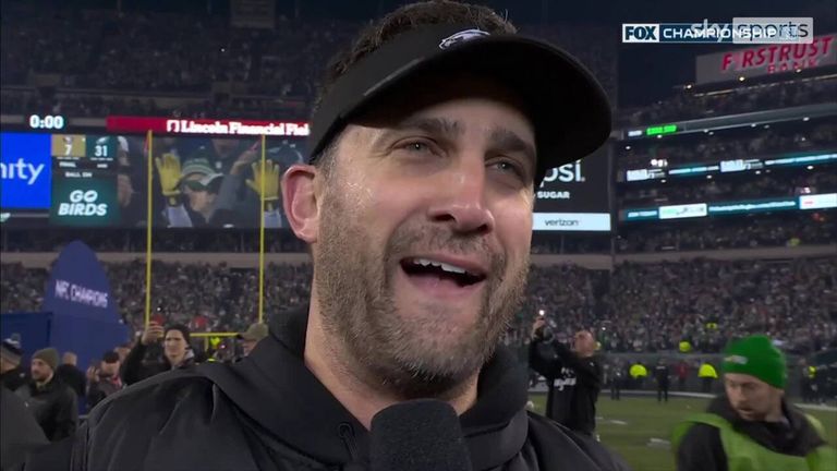 Neil Reynolds: el legendario juego de Patrick Mahomes, Jalen Hurts todavía en segunda marcha, Philadelphia Eagles son los favoritos del Super Bowl | Noticias de la NFL 12 El entrenador en jefe de los Philadelphia Eagles, Nick Siriani, dijo que llegar al Super Bowl era su sueño de la infancia después de que su equipo venciera a los San Francisco 49ers en el Juego de Campeonato de la NFC.