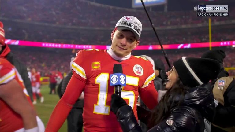 La impresionante victoria de Patrick Mahomes por 23-20 sobre los Cincinnati Bengals en el Torneo de la AFC lleva a los Kansas City Chiefs al Super Bowl | Noticias de la NFL 13 Patrick Mahomes, de los Kansas City Chiefs, estaba encantado de ganarle al mariscal de campo Joe Burrow después de que los Kansas City Chiefs derrotaran a los Cincinnati Bengals en el Juego de Campeonato de la AFC.