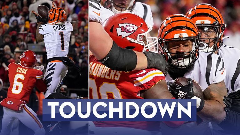 La impresionante victoria de Patrick Mahomes por 23-20 sobre los Cincinnati Bengals en el Torneo de la AFC lleva a los Kansas City Chiefs al Super Bowl | Noticias de la NFL 11 Una sensacional atrapada de Ja'Marr Chase puso a los Cincinnati Tigers en una posición perfecta para permitir que Samaje Perine forzara un avance para empatar el juego.