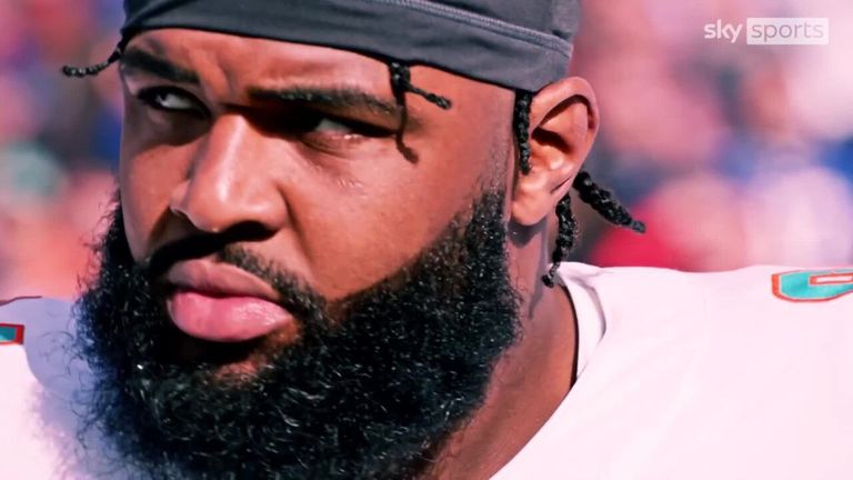 Efe Obada: Los comandantes de Washington pueden ir al Super Bowl la próxima temporada, dice el ala defensiva de Inglaterra antes del gran juego del domingo | Noticias de la NFL 9 Ryan Fitzpatrick se unirá al excompañero de equipo y estrella de los Miami Dolphins Christian Wilkins y al británico Efe Obada para la cobertura del Super Bowl LVII de Sky Sports
