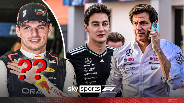 Max Verstappen: ¿Por qué su Red Bull se está convirtiendo en un tema candente nuevamente en el futuro y cuáles son sus otras opciones? | Noticias F1 3 Ted Kravitz y Bernie Collins hablan en el podcast de F1 Show, debatiendo la posibilidad de que Mercedes llegue a Max Verstappen con George Russell y aún no firmó un nuevo contrato con Silver Arrow.