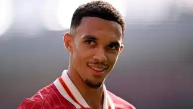 Real Madrid intensifica la conversación de Trent Alexander Arnold 8 Trent Alexander-Arnold smiles at the Kop.