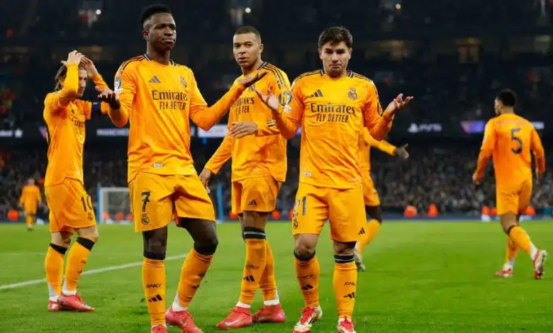 “Me dieron la fuerza para jugar un gran juego. 1 Real Madrid celebrate at Manchester City