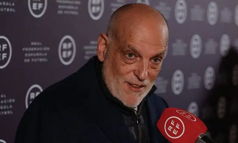 El presidente La Liga apunta al Real Madrid sobre el "problema muy grave" 1 Tebas addresses the press.