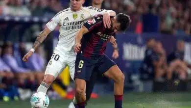 Franco Mastantón, estrella del Real Madrid. 8 Mastantuono in action against Levante.