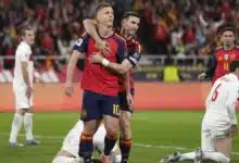 España avanza al Mundial ante Türkiye 12 Dani Olmo put Spain ahead against Turkiye.